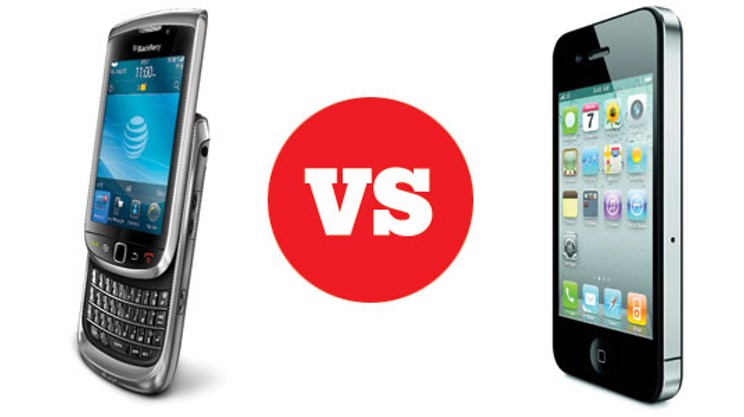 Blackberry Torch versus iPhone 4