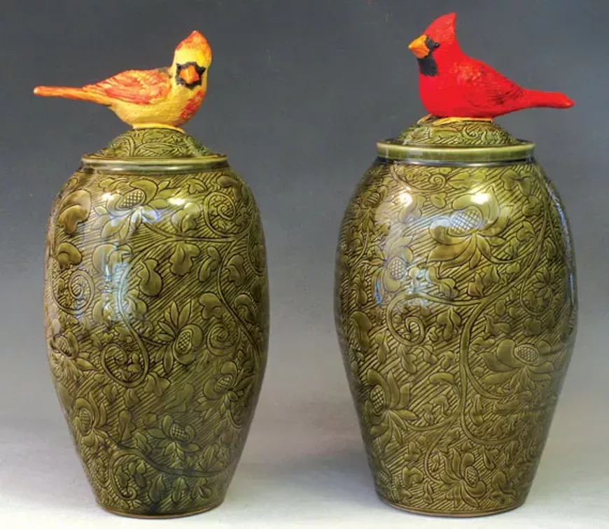 Debra Kuzyk and Ray Mackie of Lucky Rabbit Pottery