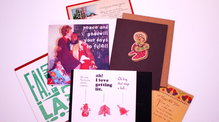 Greeting cards at the holidays