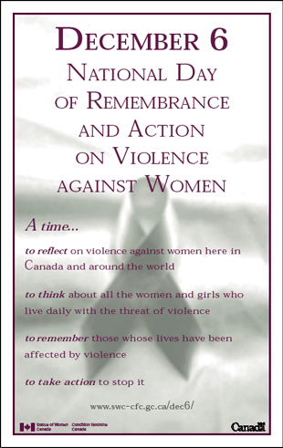 Image: National Day of Remembrance and Action on Violence Against Women&ndash;1989 to 2009: Where Are We Now?