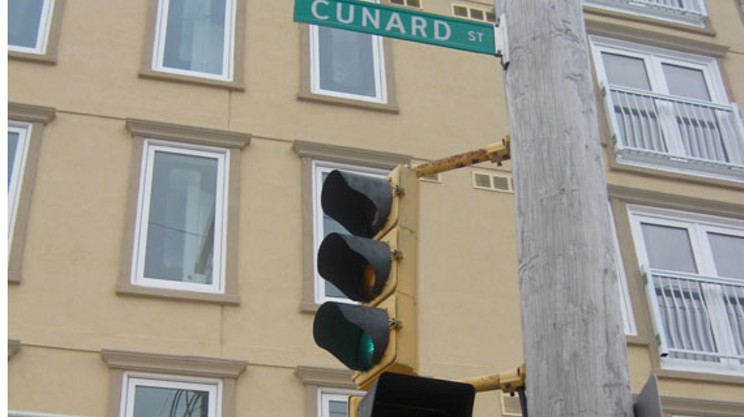 No “stop” hand at Cunard crosswalk