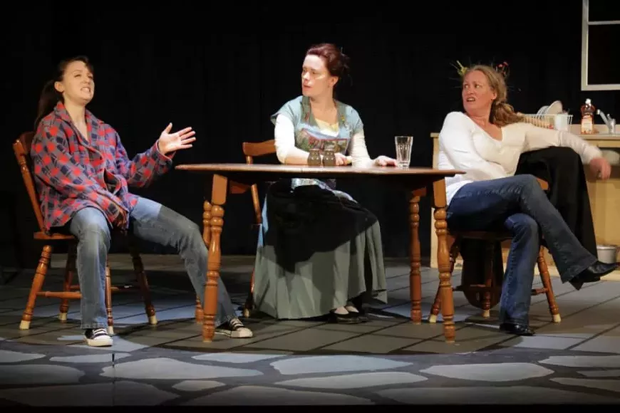 Paige Smith, Katherine Tufts and Leslie Milne at Dartmouth Players.