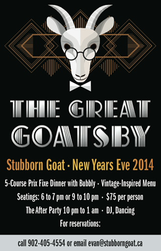 The Great Goatsby: NYE at the Stubborn Goat