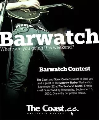Image: Win Tickets to see Matthew Barber at The Seahorse!