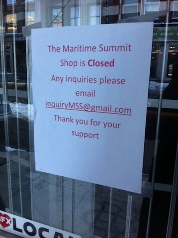 The Maritime Summit Shop is closed