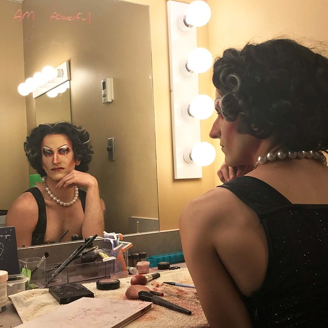 Allister MacDonald transforms into Dr. Frank N. Furter for The Rocky Horror Show