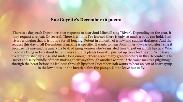 An advent calendar of poetry: December 16