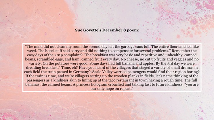 An advent calendar of poetry: December 8