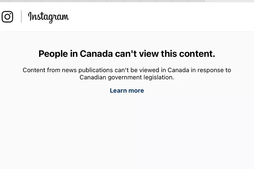 Halifax Noise mostly manages to avoid the ban on news in Canada that Meta has imposed on its holdings like Facebook and Instagram, but click around too much there and you get this