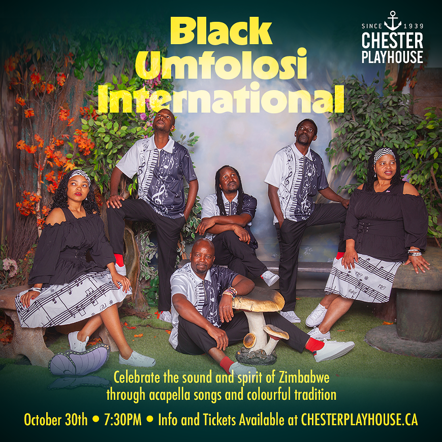Poster for Black Umfolosi International at the Chester Playhouse, Thursday October 30th
