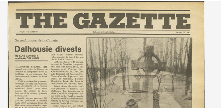 Cover of the Dal Gazette student newspaper Volume 118, Issue 17 published Jan. 21, 1986.
