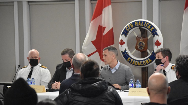DND comes under fire in public feedback session on proposed Hartlen Point warship testing site