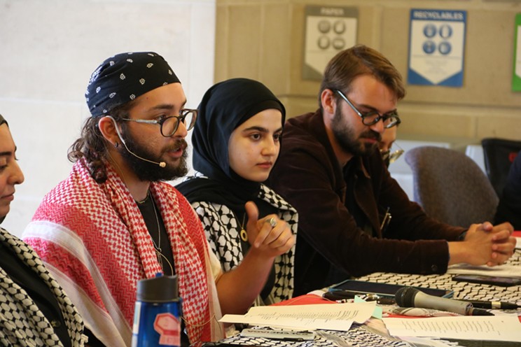 SLPK coalition members gave a joint press conference reiterating their demands for full divestment from Israeli apartheid in the Henry Hicks building at Dal's Studley Campus on Tuesday July 23, alongside the presidents of three student unions: NSCAD, Dal and King's.