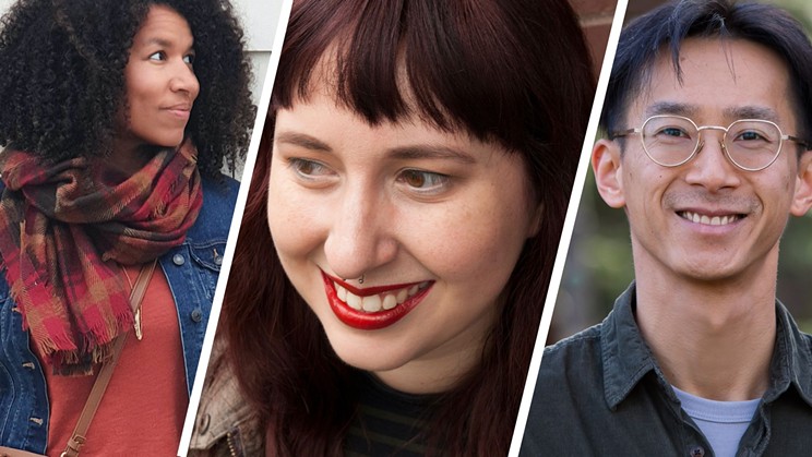 Charlene Carr (left), Alicia Elliott (centre) and Jack Wong (right) are three of the authors included in this year's AfterWords Literary Festival lineup.