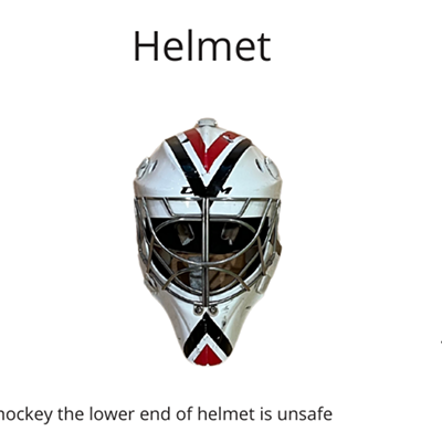Goalie gear—one of the high costs of hockey