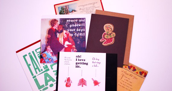 Greeting cards at the holidays