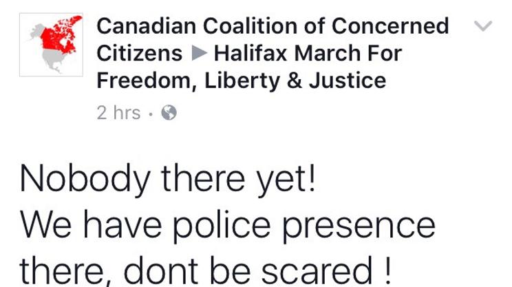 Looks like no one showed up to the Halifax M103 protest