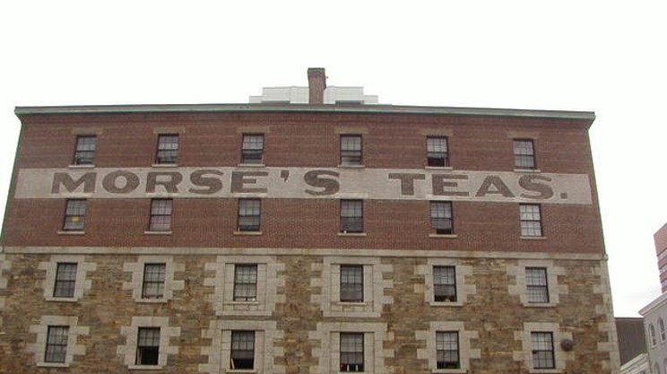 Morse's Teas sign has been painted over