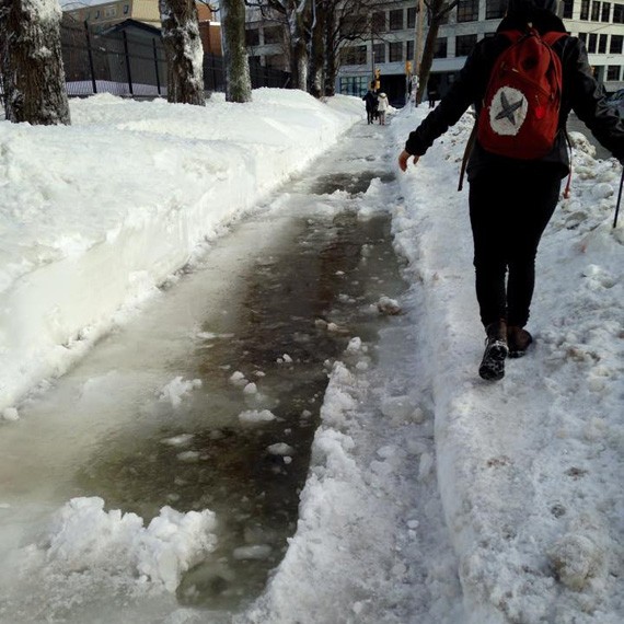 Sidewalk conditions remain icy, dangerous and unacceptable