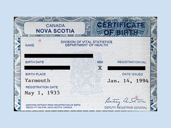 Nova Scotia makes changes for non-binary birth certificates