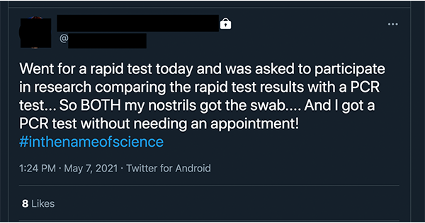 Two swabs for the price of one