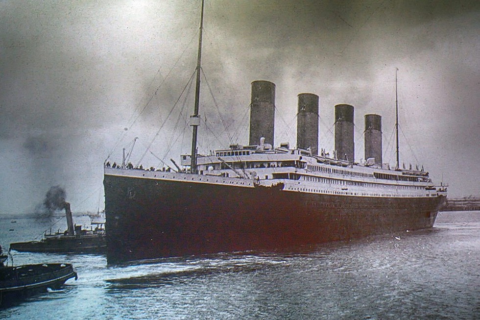 A photo of the original RMS Titanic.
