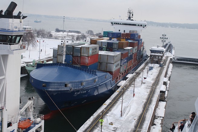 One behemoth of a ship arrives in Halifax Harbour this week