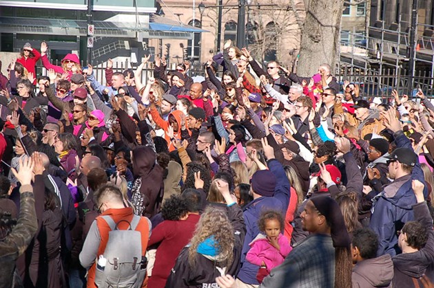 Hundreds gather in Halifax to march against violence