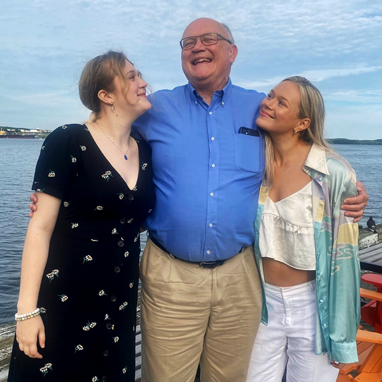 Robert Strang and his daughters Emma (left) and Alex after a family dinner out—one that got interrupted by an anti-vaxxer.