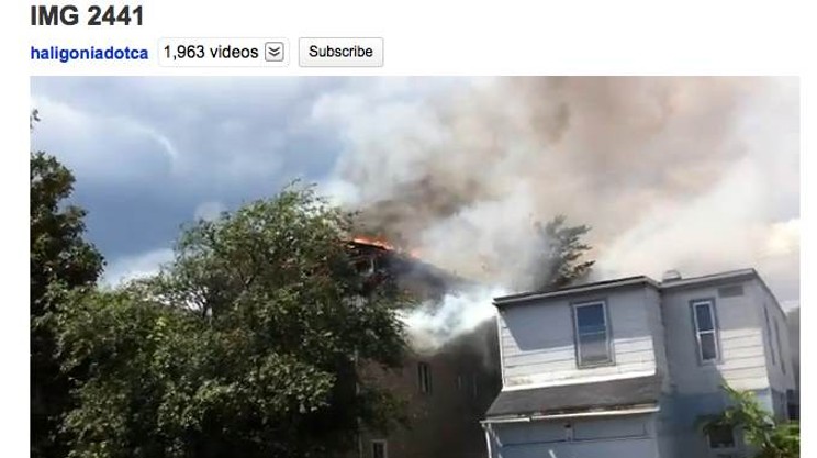 Video of fire in the north end