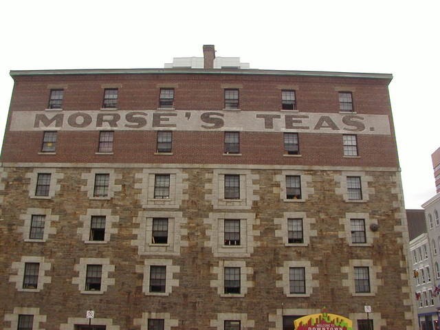 Morse's Teas sign has been painted over