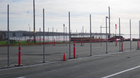 What’s wrong: Point Pleasant Park parking lot fenced off.